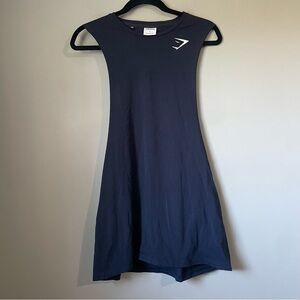GYMSHARK oversized tank top size large navy blue